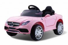 Электромобиль Mercedes O333OO кожа розовый