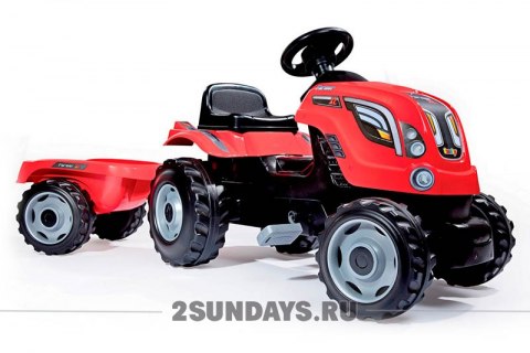 Трактор Трактор педальный Smoby XL красный