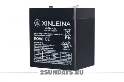 Аккумулятор XINLEINA 12V4.5Ah-4Ah/20Hr 6-FM-4.5