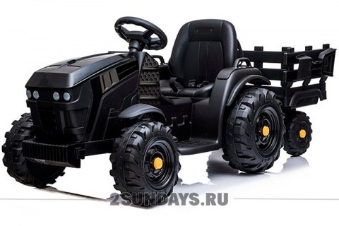 Электромобиль Bettyma BDM0925 трактор с прицепом черный