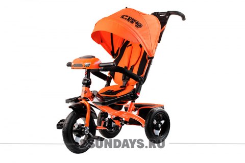 Велосипед City H5 оранжевый с надувными колесами 12-10