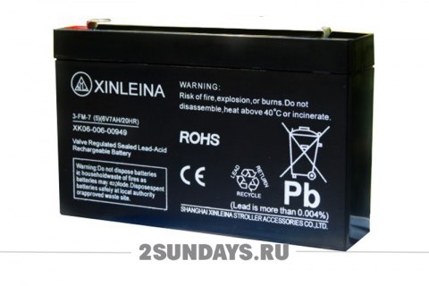 Аккумулятор XINLEINA 6V7Ah/20Hr 3-FM-7