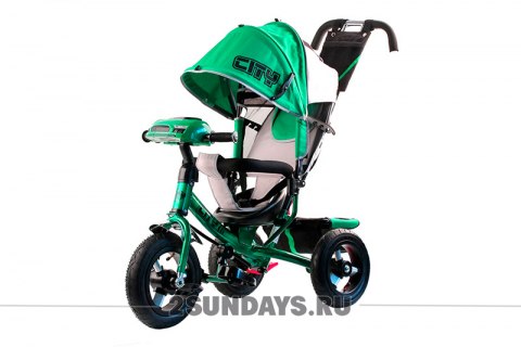 Велосипед City H7 зеленый с надувными колесами 12-10