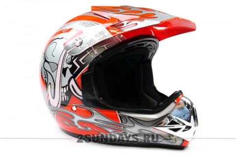 Шлем MOTAX S ( 49-50 см ) красно-серый