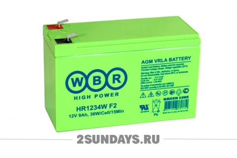 Аккумулятор 12V 9Ah WBR HR 1234W