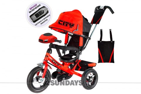 Велосипед City H7 красный с надувными колесами 10-8