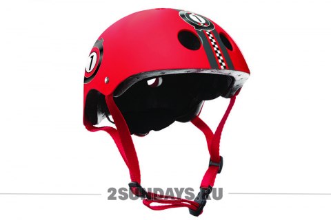 Шлем Globber Junior XS/S с принтом красный