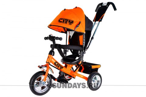 Велосипед City JD7 оранжевый с пластиковыми колесами 10-8