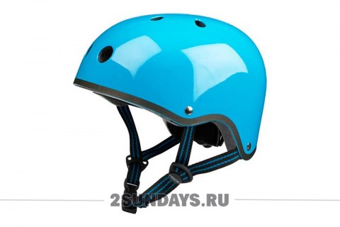Шлем Micro размер S голубой неон