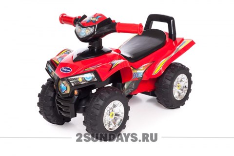 Толокар Super ATV Ride Go красный