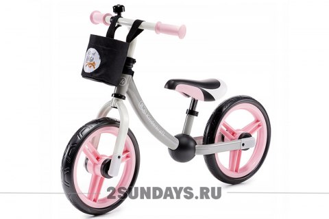Беговел Kinderkraft Balance bike 2way next light pink с аксессуарами