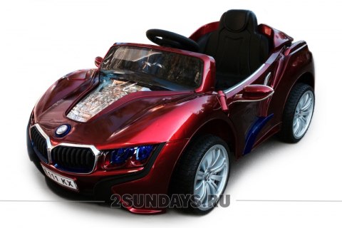 Электромобиль BMW E111KX VIP вишневый металлик